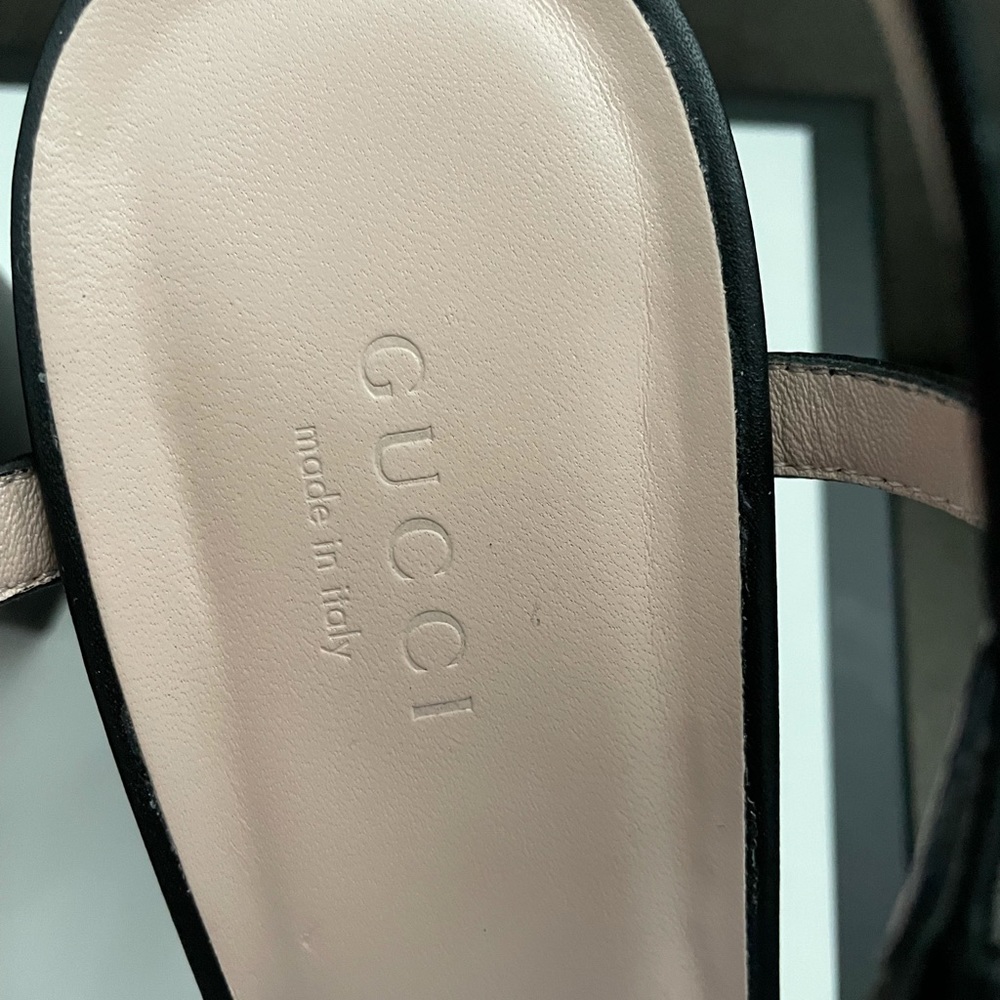Gucci Black Horsebit Heel Sandals Authentic - Picture 12 of 14